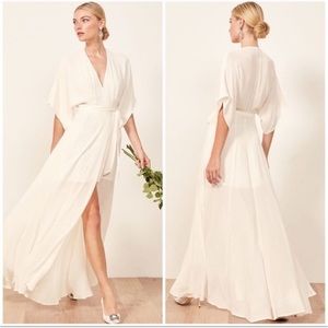 Reformation Winslow wrap maxi dress, size small petite